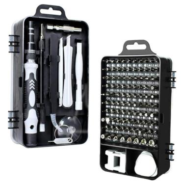 Imagem de Kit Ferramenta 115 Chaves Precisão Reparo Manutenção Celular Notebook Tablet Relógio