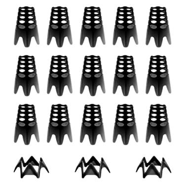 Imagem de Camisetas de simuladores de golfe, 18 peças de camisetas de golfe para ambientes internos, camisetas de plástico, acessórios de simulador de golfe, camisetas de golfe de inverno, alcance perfeito, pacote com 15 camisetas de golfe altas + 3 camisetas curtas de golfe (preto)