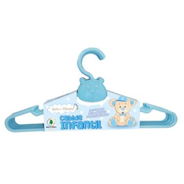 Imagem de Kit Com 5un de Cabides Infantil Bebê e Mamãe - Monte Líbano (Azul)
