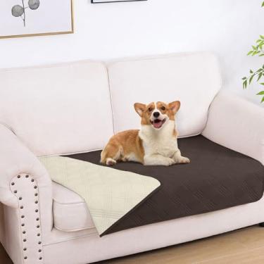 Imagem de hyha Cobertor impermeável para cães, cobertor reversível para cama de animal de estimação, capa de sofá macia para cães lavável, capa de sofá impermeável para sofá e filhotes e gatos, protetor de