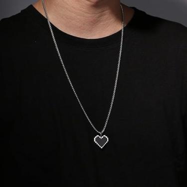 Imagem de Colares de amor combinando para mulheres e homens, colares de amizade para presentes de aniversário de Natal para casais, esposa e marido, 57cm, Metal, Sem Pedra Preciosa