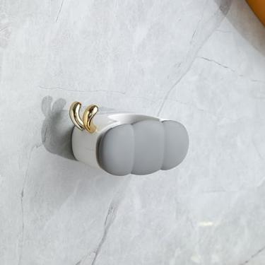 Imagem de Suporte de parede para vassoura, 1 pacote com garras de esfregão antiderrapante e suporte de vassoura, suporte de parede para cozinha, banheiro, armário, garagem de jardim, cinza