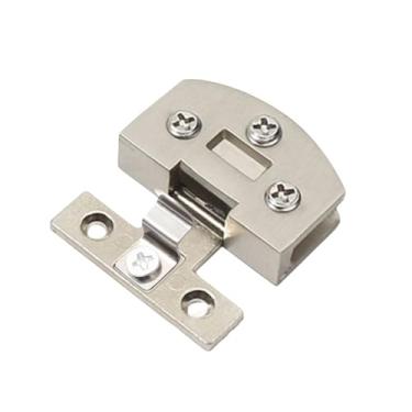 Imagem de Braçadeira de porta de vidro, multifuncional, portátil, de metal, sem moldura, protetor de dobradiça útil, clipe de vidro (escovada tipo 3)