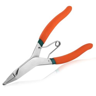 Imagem de Alicate de anel de bloqueio de ponta angular com furo de 23 cm alicate de clipe C para anéis de retenção ferramenta especial de remoção de anel de pressão de anel de pressão