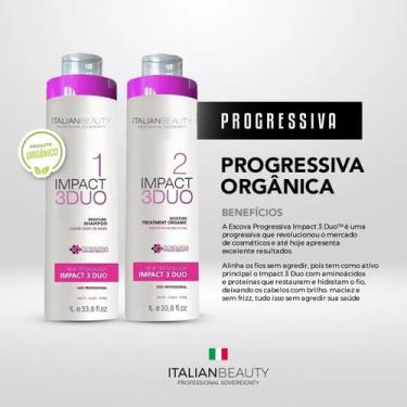 Imagem de Kit Escova Progressiva Impact 3 Duo Italian Beauty 2lt