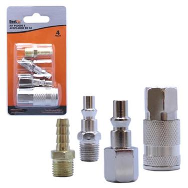 Imagem de Jogo De Engate Rápido Com Conectores 1/4 Em Aço 4 Peças