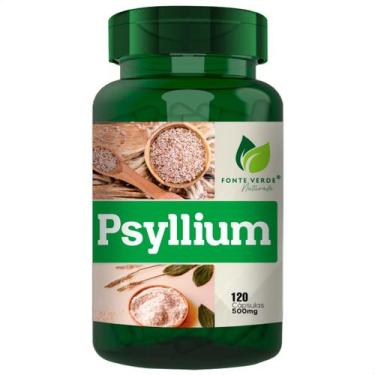 Imagem de Psyllium Puro 100% Natural 120 Cáps - Fonte Verde