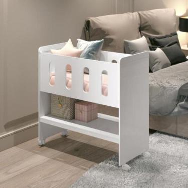 Imagem de Mini Berço Moisés Zain Infantil Branco Brilho 3 em 1 Flex Multifuncion