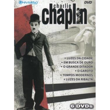 Imagem de Box Charlie Chaplin 6 DVDs 6 Filmes Original - ÁGATA