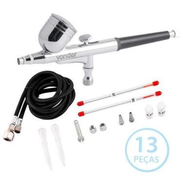 Imagem de Aerógrafo Profissional Micro Pinturas Retoque Automotivo Com Acessório