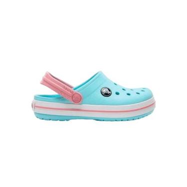 Imagem de Sandália Crocs Infantil Croband Clog K 207006-4S3 AZUL CLARO/ROSA CLAR