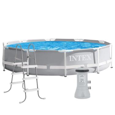 Imagem de Piscina Estrutural Prism 8.592 Litros Bomba Filtro 220v E Escada Intex