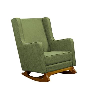 Imagem de Poltrona De Amamentação Balanço Diana Com Puff boucle Verde