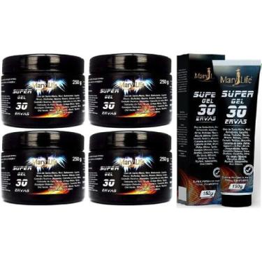 Imagem de Kit 4 Super Gel 30 Ervas 250G + 1 Super Gel 30 Ervas 150G - Bio Instin