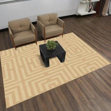 Imagem de Tapete Sala Realce Alto Relevo Eden 72 Bege 1,50x2,00M - J.serrano