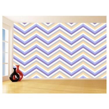 Imagem de Papel De Parede 3D Sala Chevron Zig Zag Listras 3,5M Zig55 - Você Deco