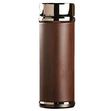 Imagem de 300 ml Moda masculina de alta qualidade copo de isolamento de argila cerâmica com silicone de grau alimentício à prova d'água anel e tampa caneca de água xícara de chá de escritório