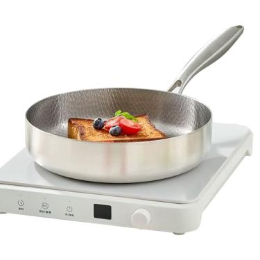 Imagem de Frigideira – Frigideira para churrasqueira, antiaderente com aquecimento uniforme, frigideira com tampa para cozinha, cozinhar, ovos, panqueca, bife, casa