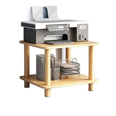 Imagem de YWangQiang Suporte de impressora para rack de impressora de mesa de escritório monitor de PC prateleira elevada estudo multicamadas armazenamento roteador rack impressora mesa carrinho de impressora