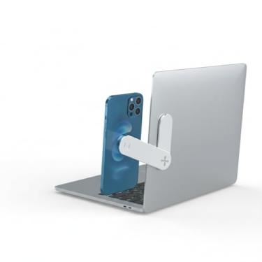 Imagem de Suporte Prata de Celular Lateral para Computador ou Notebook