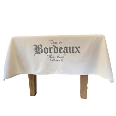 Imagem de Toalha Mesa Retangular 6 Lugares 220X160Cm Champagne Linho - Magnolia 