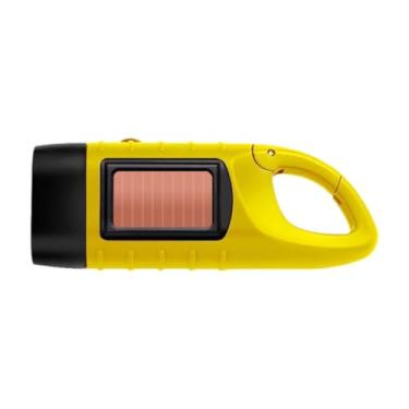 Imagem de Dynwave Lanterna de LED com manivela, alimentada por energia solar, ergonômica e portátil, ideal para montanhismo, sobrevivência e mochilão, Amarelo