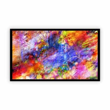 Imagem de Quadro Canvas Premium Moldura Abstrato Colorido 60X40Cm - Plimshop