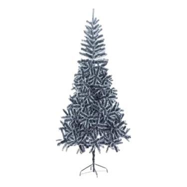 Imagem de Árvore de Natal Pinheiro Canadense Nevada, 2,10m, 500 Galhos, Verde e Branco, com Base Metálica