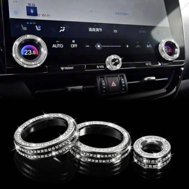 Imagem de TOMALL Capa de botão de ar condicionado Bling AC compatível com Lexus NX RX GX Volume Trim Center Console Condicionador Switch Climate Knob Cap Bling Interior Acessório para carro