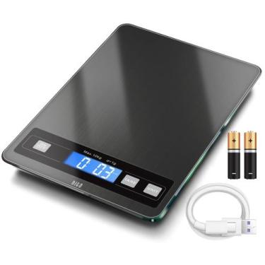 Imagem de Báscula de Cocina Digital hito para Alimentos 15 kg Recargable Negra