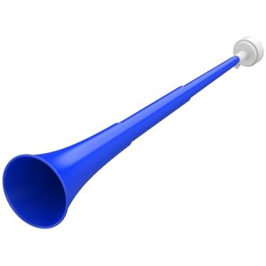Imagem de Collapsible Stadium Horn 24 Inch Vuvuzela Plastic Trumpet Horn Blow Horn Noisemakers Loud Sound Soccer Horn Cheer Horn for Sporting Events Graduation Games School Party Supplies Favors Accessories
