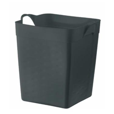 Imagem de Ordene - Cesto Organizador Plástico Flexível Quadrado de 18 Litros, Cor Cinza, Linha Log