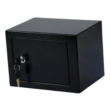 Imagem de Colaxi Cofre de doméstico com fechadura, em aço, com chaves, pequeno, ideal para guardar objetos de, dinheiro, joias e outros itens.