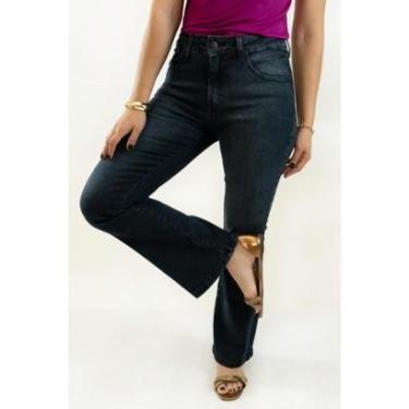 Imagem de Calça Feminina Jeans Flare Petit Escura Elastano Anticorpus-Feminino