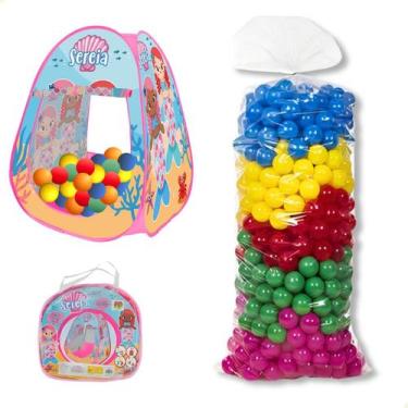 Imagem de Toca Barraca Infantil Dobravel com 100 Bolinhas Coloridas - DM Toys, R