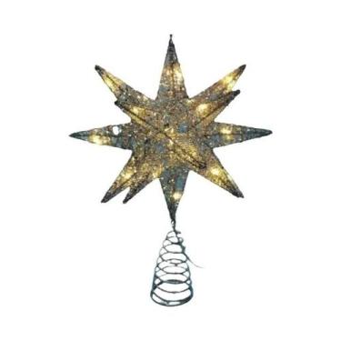 Imagem de Enfeite De Natal LED Em Forma De Estrela Com Bateria Para O Topo Da Ár