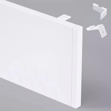 Imagem de Caixa de cortina blackout sanfonada, placas decorativas de alumínio para sala de estar, banheiro e janelas de sacada – suporte de teto, 14 cm de altura, 3,8 m de comprimento