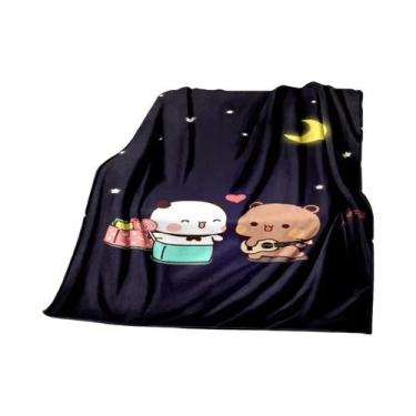 Imagem de Cobertor De Flanela Quente Para Crianças Com Estampa De Urso Em Desenh