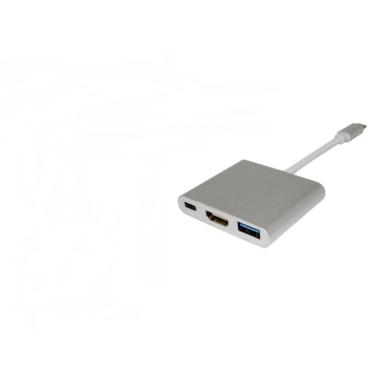 Imagem de Cabo Adaptador Type-c Com Hdmi Usb 3.0 E Typo-c Femea P