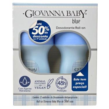 Imagem de Kit 2 Desodorante Roll-on Blue 48h Vegano Giovanna Baby 50ml Cada