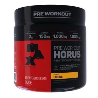 Imagem de Pré Treino Horus PreWorkout 300g Max Titanium, Citrus