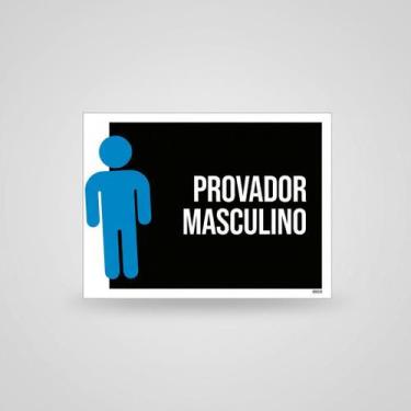 Imagem de Placa Acm Provador Masculino 18X23 - Sinalizo