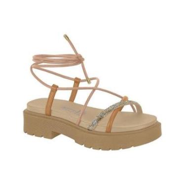 Imagem de Papete Vizzano Strass Sandália Flat Deslumbrante 6499101-Feminino