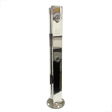 Imagem de Coluna Torre Guarda Corpo Inox 2 Furo 300mm Polido Kit 15Uni - Fast Vi