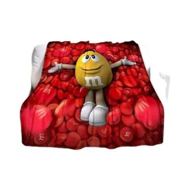 Imagem de Cobertor De Pelúcia Infantil M&M's De Chocolate Com Desenho Animado, Q