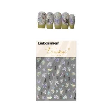 Imagem de Adesivos De Unha 5D Borboleta Vermelha Fênix Andorinha Decalques De Ma