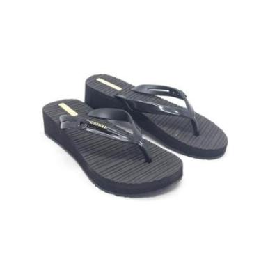 Imagem de Tamanco Chinelo Feminino Opanka Flora Salto Anabela Plataforma-Feminino