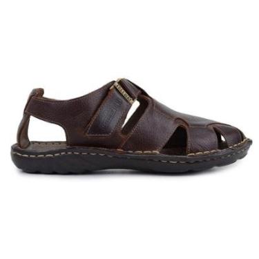 Imagem de Sandalia Masculina Freeway Couro Marrom - AGAVE11-Masculino