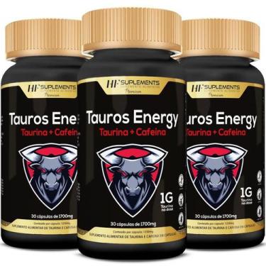 Imagem de 3x tauros energy 1700mg 30caps hf suplements