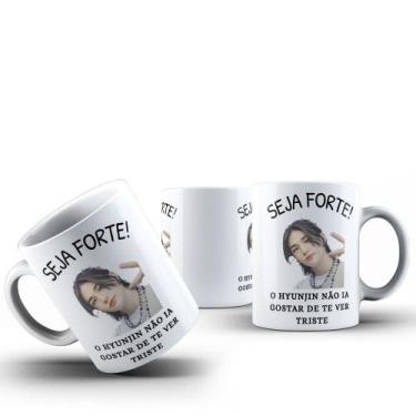 Imagem de Caneca Café Chá Ceramica Meme Seja Forte Cantor Kpop BTS Desenho:Model